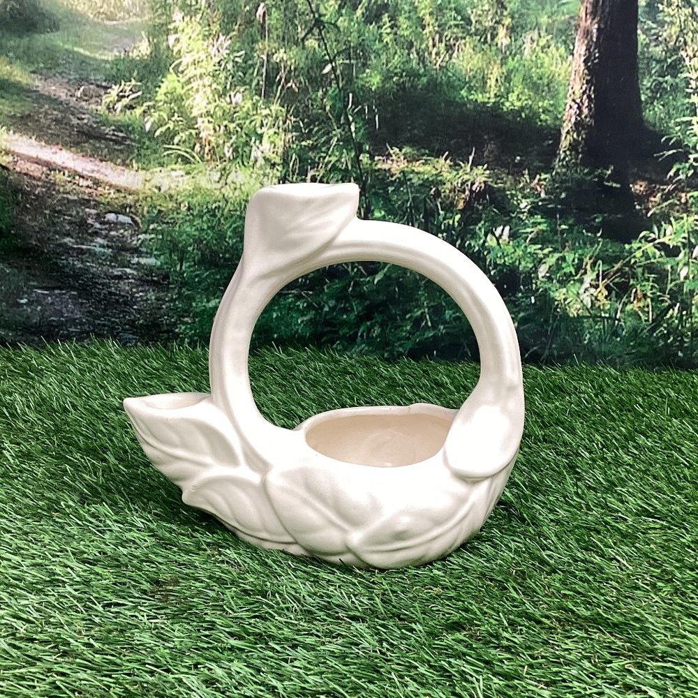 Vintage Double Candlestick & Planter Leaf Design